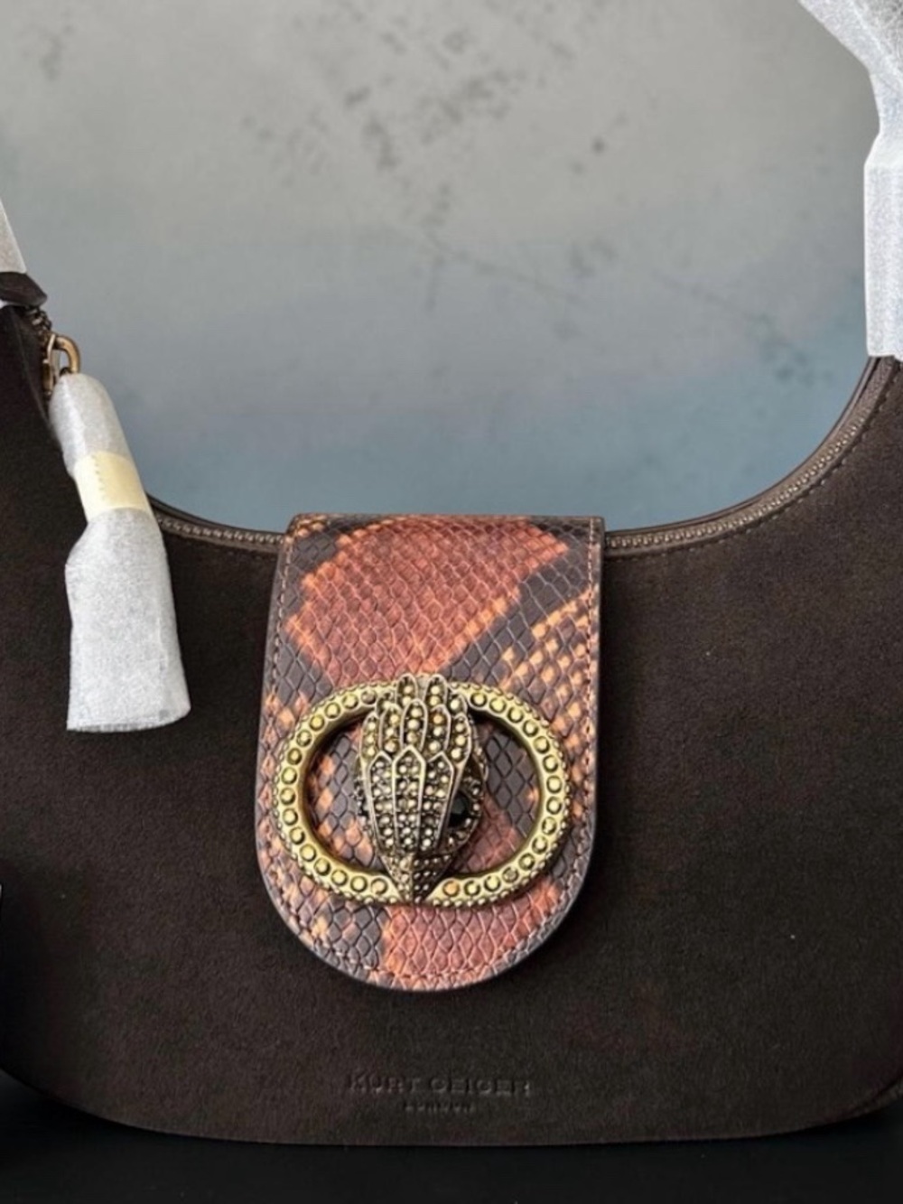 Kurt Geiger Small Chelsea Leather Hobo Bag
